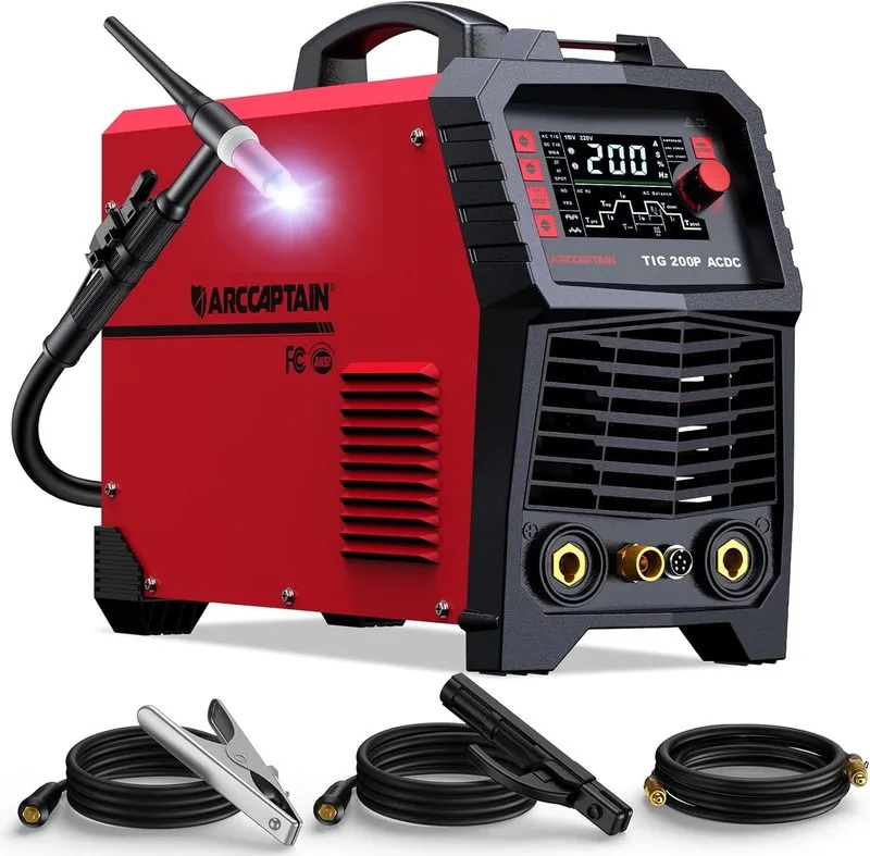 Сварочный аппарат ARCCAPTAIN TIG200P 200A Pulse TIG Stick Welder 5IN1 HF Spot 11