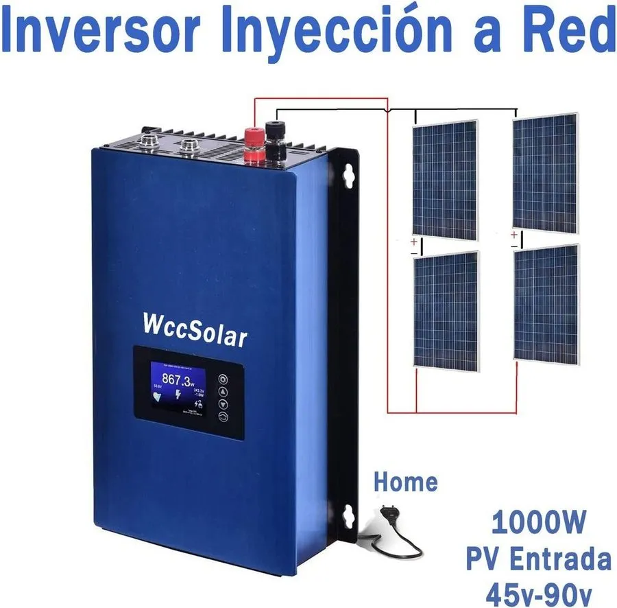 Аккумулятор 1000W Solar Grid Tie Inverter w/ Limiter MPPT Pure Sine Wave DC22-60