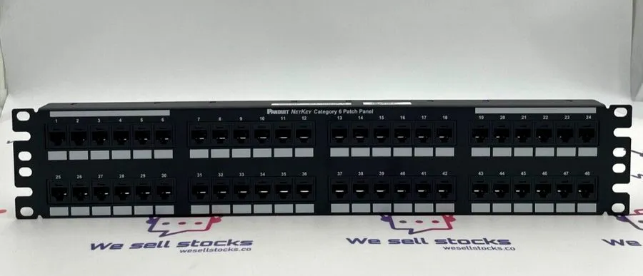 Патч-панель Panduit NetKey 48-Port Cat6 Punchdown Patch Panel NK6PPG48Y ~STSI