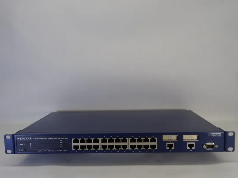 Коммутатор NetGear (FSM726S) 24-Ports External Switch Managed stackable