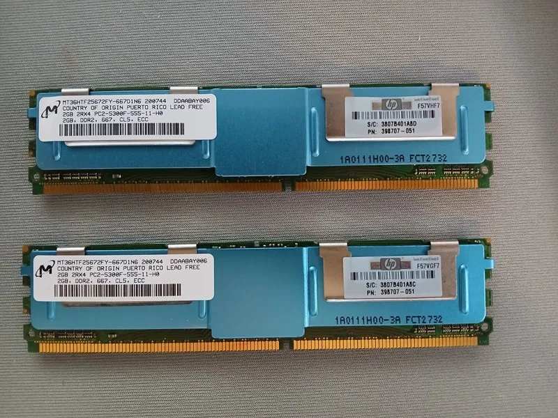 Модуль памяти server memory 2GB Micron DDR2-667 PC2-5300F