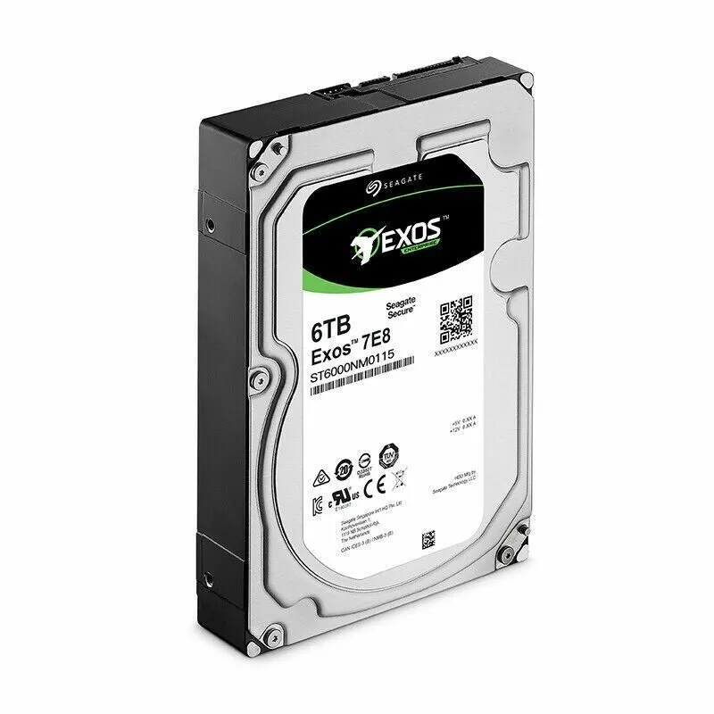 Жёсткий диск ST6000NM0115 Seagate Exos 7E8 6TB SATA 7.2K RPM 6GB/s 3.5" Hard Dri