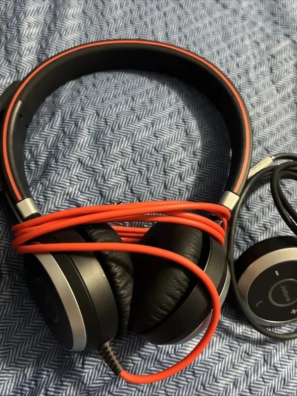 Jabra Evolve 40 Wired Stereo Headset Noise Canceling USB-A 3.5mm ENC010 Black
