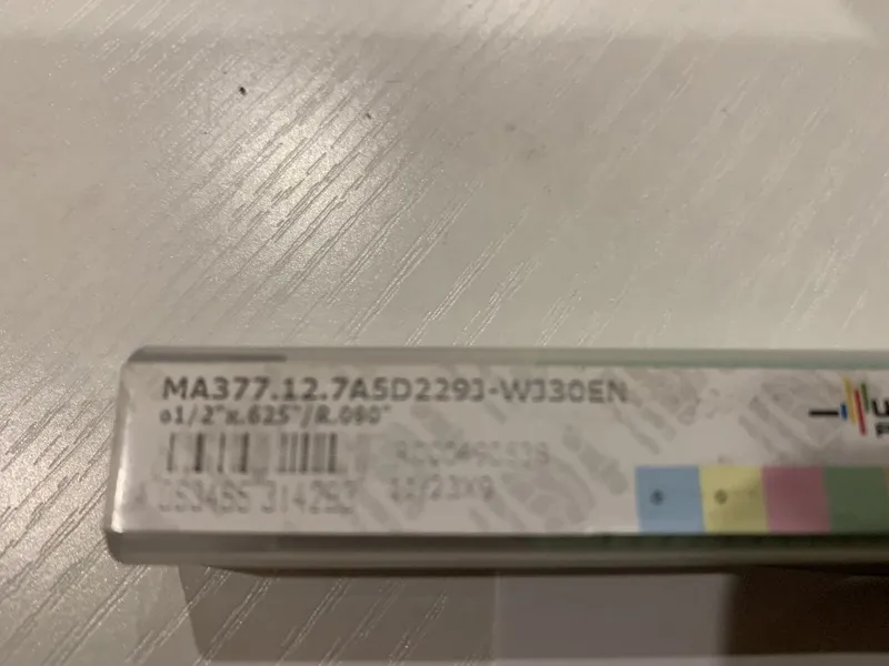 Режущий инструмент Walter Carbide 1/2" 5 Flute .09 Rad Endmill MA377.12.7A5D229J — фото лота 1