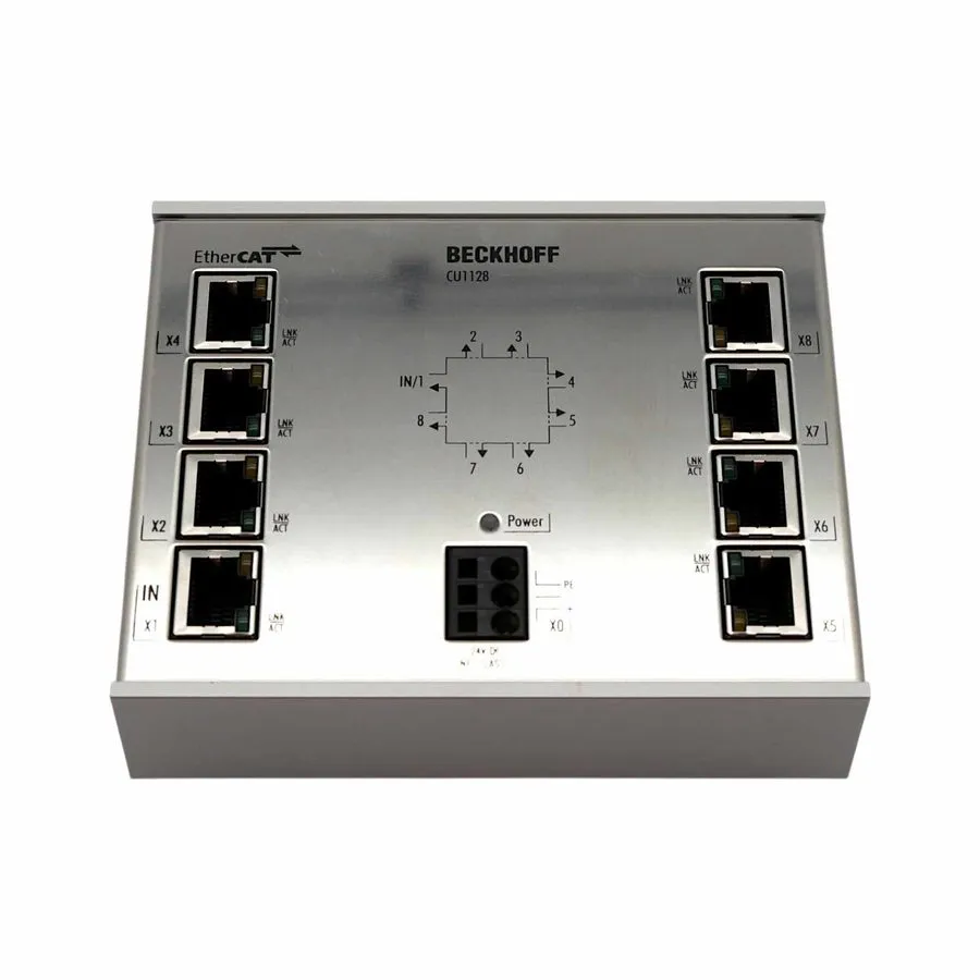 IIoT-устройство Beckhoff CU1128 8 Port RJ45 EtherCAT hub (24V DC)