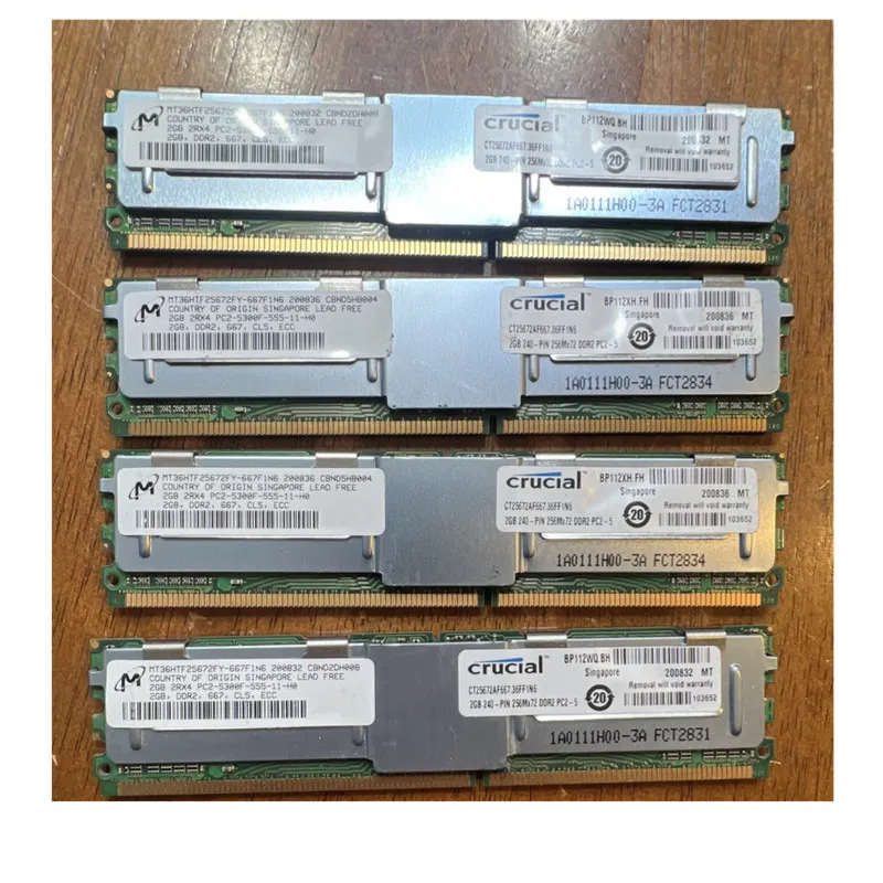Модуль памяти 8Gb (2x4Gb) Micron PC2-5300F DDR2-667 Fully Buffered ECC FB-DIMM