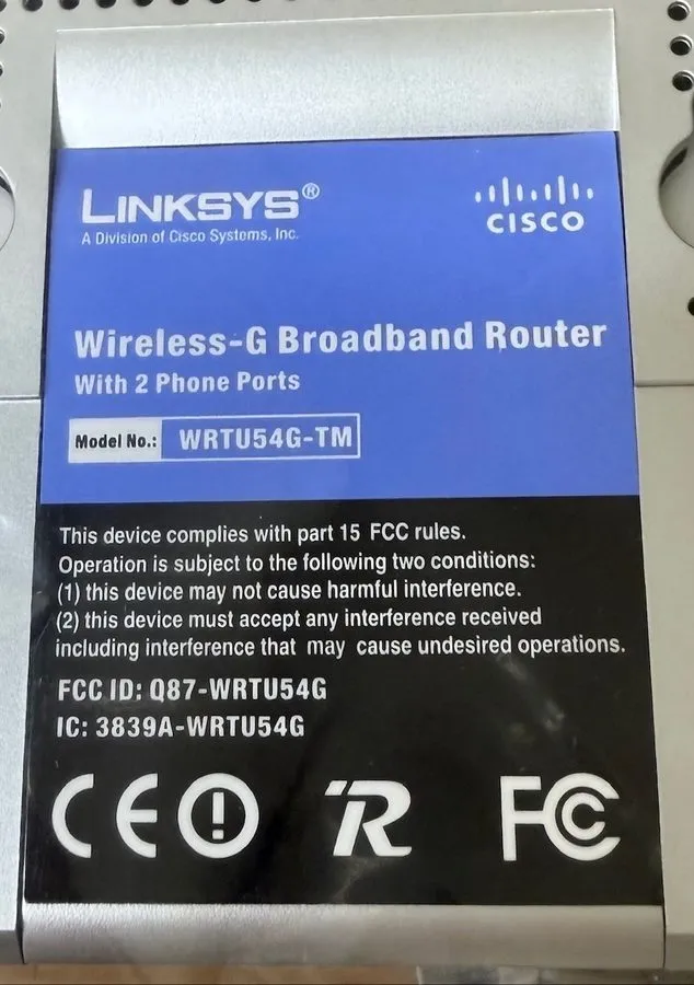 Маршрутизатор T-MOBILE HOTSPOT@HOME LINKSYS WIRELESS ROUTER PHONE WRTU54G-TM