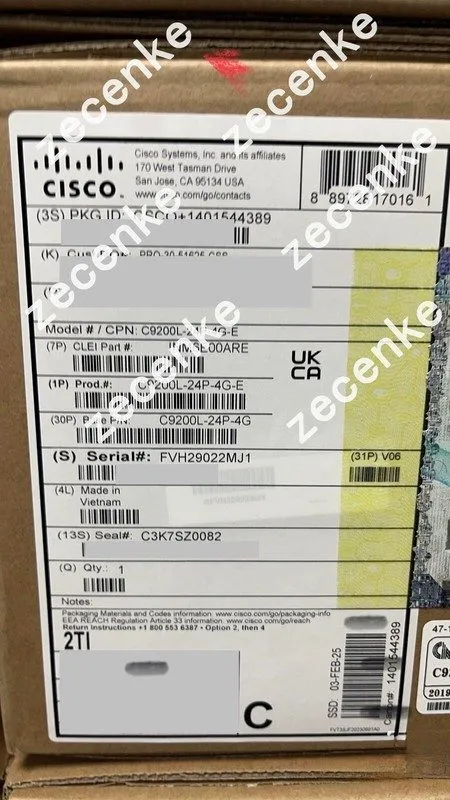 Коммутатор Genuine Cisco C9200L-24P-4X-E Network Switch DHL or FedEX or UPS