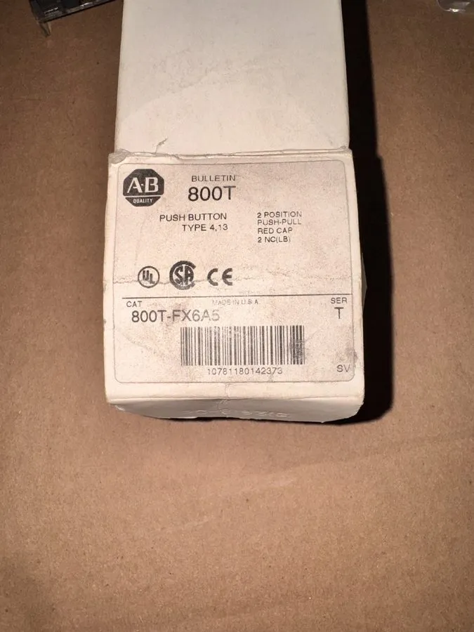 Коммутатор Allen-Bradley 800T-FX6A5 30 mm Red Push Pull Mushroom Head Switch Box — фото лота 2