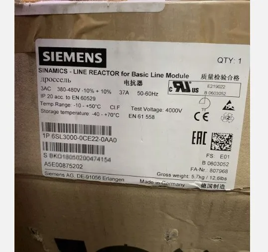 Частотный преобразователь 6SL3000-0CE22-0AA0 SIEMENS SINAMICS LINE REACTOR
