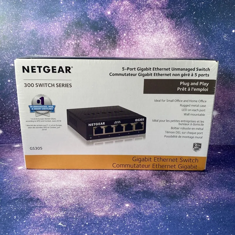 Коммутатор NETGEAR GS305300PAS 5 Port Gigabit Ethernet Unmanaged Switch