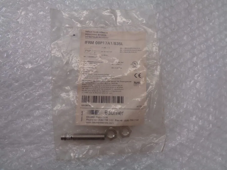 Датчик приближения Baumer IFRM 08P17A1/S35L 10-30 VDC Inductive Proximity Sensor