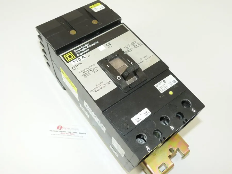 Автоматический выключатель Square D KC KC34110 3 Pole 110 Amp 480V Gray Label Ci