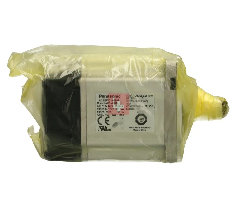 Серводвигатель PANASONIC MINAS A6 FAMILY SERVO MOTOR 0.2KW MSMF022L1U1 (NO) — фото лота 2