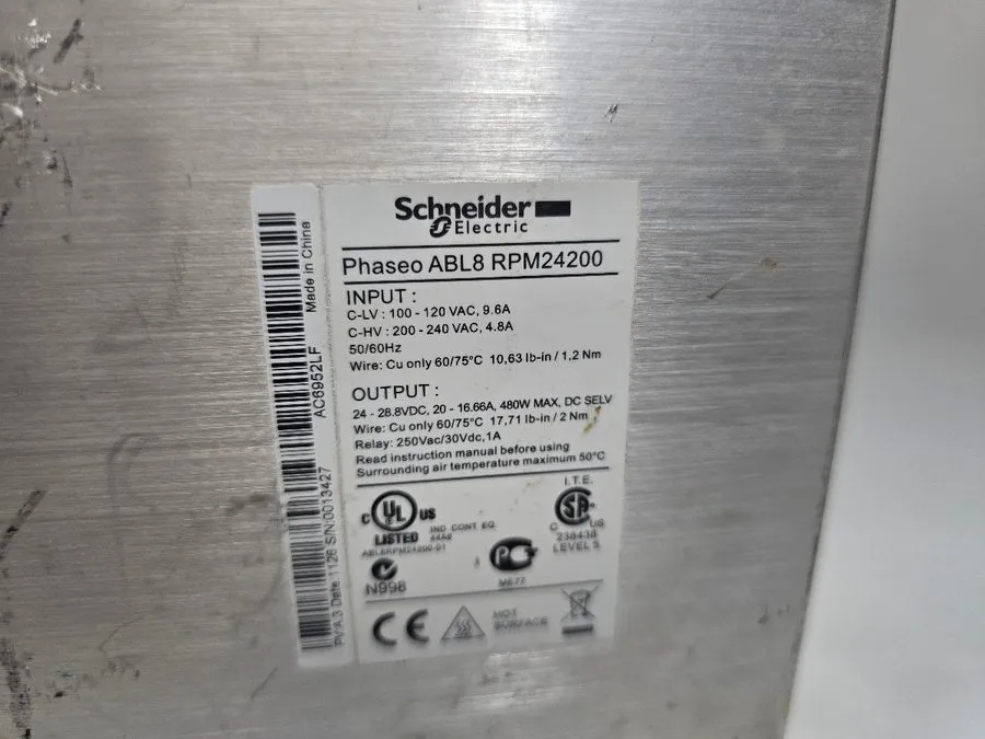 Блок питания Schneider Phaseo ABL8RPM24200 24VDC 20A 480W DIN Rail Power Supply — фото лота 2