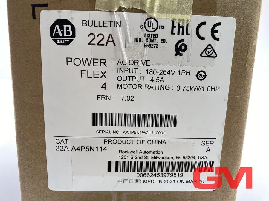 Частотный преобразователь Allen-Bradley Frequency 22A-A4P5N114 AC Drive Powerfle
