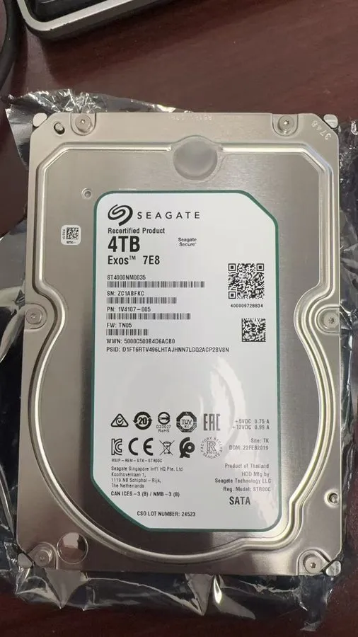 Жёсткий диск Seagate Exos 7E8 Enterprise ST4000NM0035 4TB 3.5" SATA Hard Drive 7