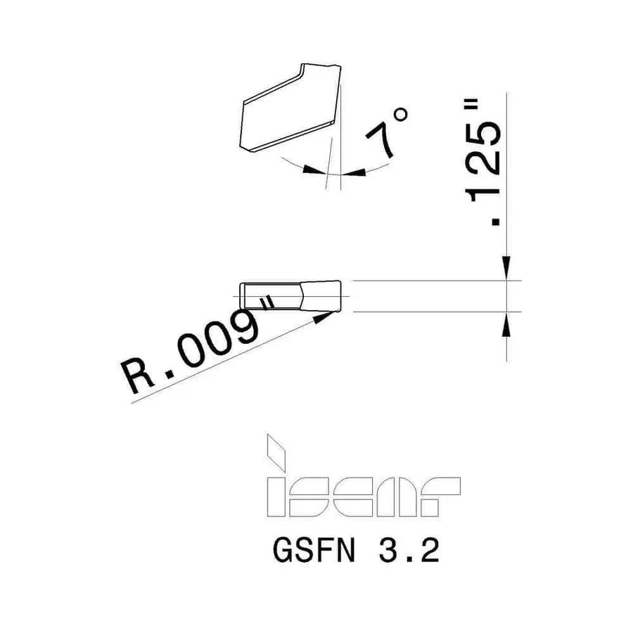 Режущий инструмент Iscar GSFN 3.2 IC908 Carbide Milling Insert