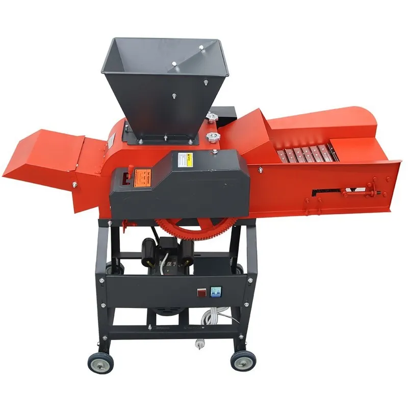 Конвейер 4 Blade Electric Hay Cutter Straw Pulverizer with Conveyor Belt 400-800