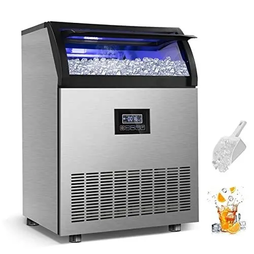 Льдогенератор 250lbs/24H Commercial Ice Maker &35lbs Storage BinStainless Steel