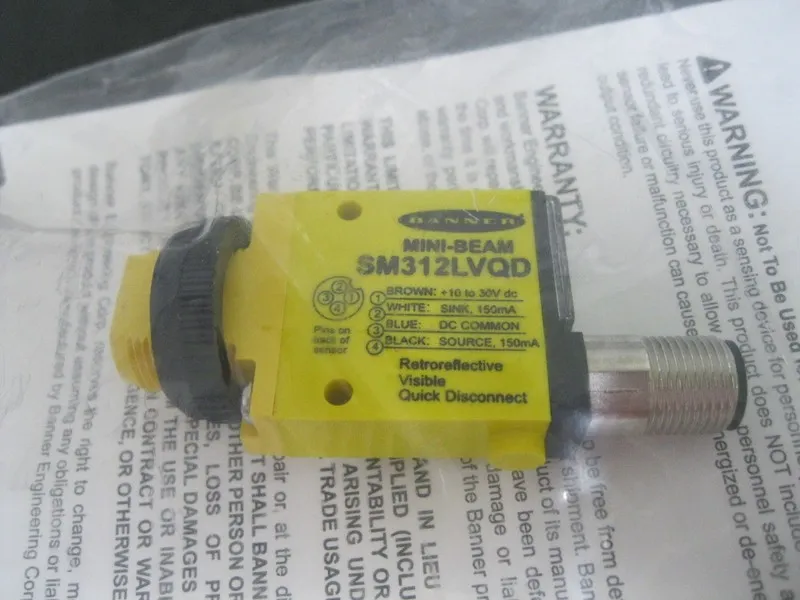 Фотоэлектрический датчик Banner SM312LVQD Photoelectric Sensor Retro 5M 10-30VDC