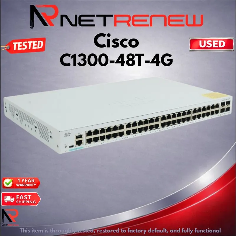 Коммутатор Cisco C1300-48T-4G Catalyst 48 Port Managed Switch