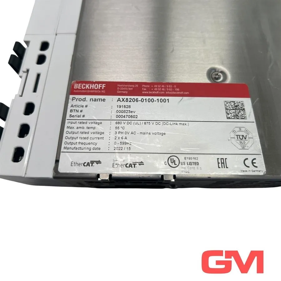 Модуль Beckhoff Dual-Axis Module AX8206-0100-1001 Double-Axis