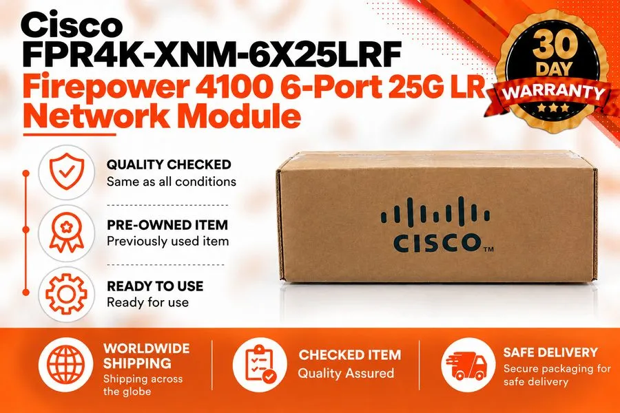 Межсетевой экран Cisco FPR4K-XNM-6X25LRF Firepower 4100 6-Port 25G LR Network Mo — фото лота 1