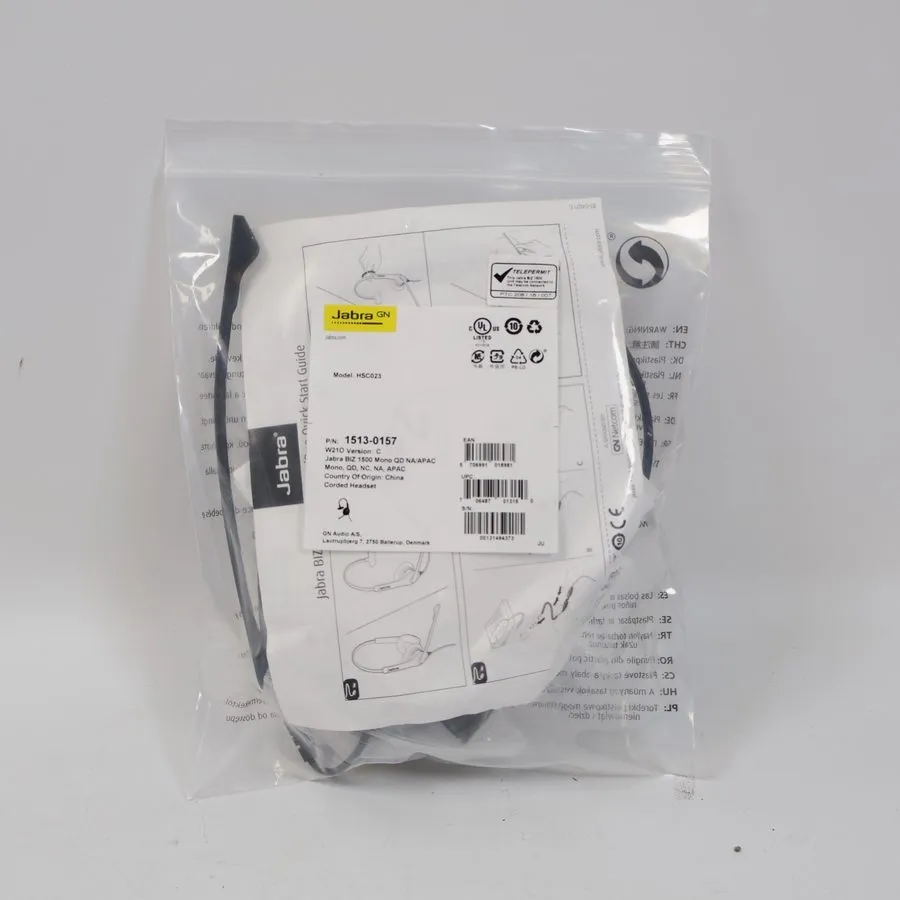 VoIP-шлюз Jabra HSC023 Biz 1500 QD Wired Headset 1513-0157 W/ GN1216 88001-04 — фото лота 1