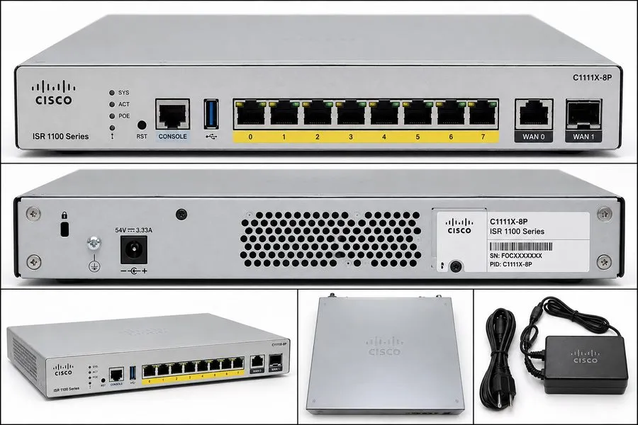 Маршрутизатор CISCO C1111X-8P ISR-1100-PoE4 Dual GE WAN Integrated Gigabit Ether