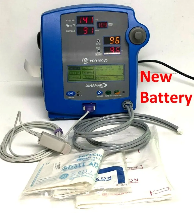 Датчик SpO2 GE Dinamap Pro300 Vital Signs Monitor Blood Pressure NIBP BP Printer — фото лота 1