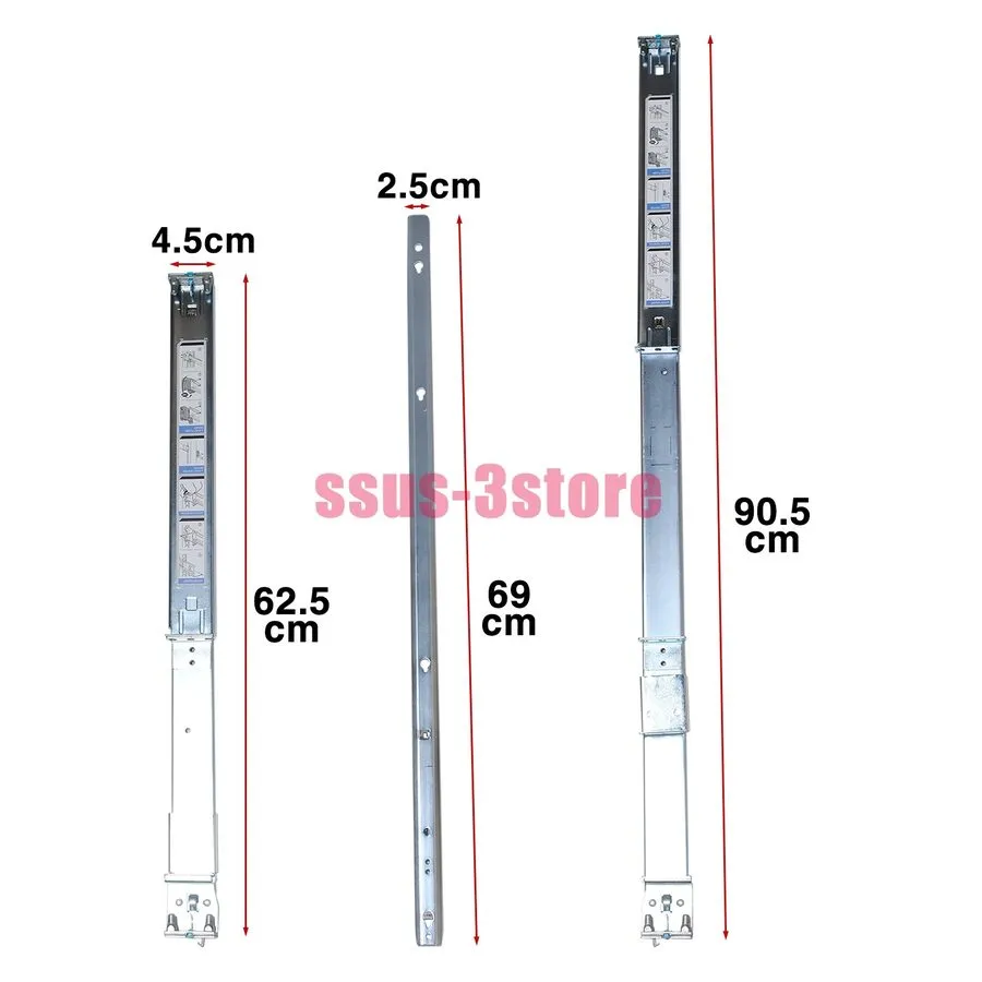 Комплект направляющих 1U y Rails Static Rail Kit 0MF3D9 — фото лота 1
