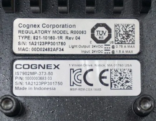 Камера машинного зрения Cognex In-Sight IS7902MP-373-50 Vision Sensor Camera 821
