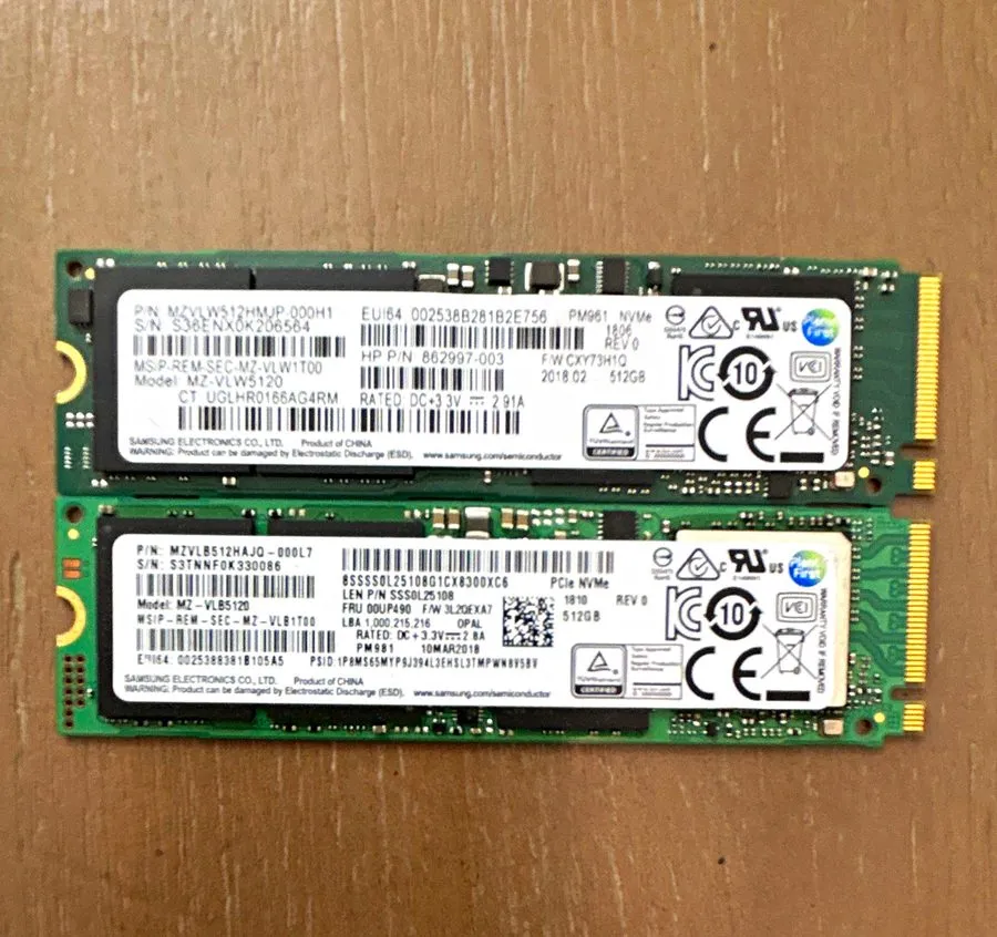 SSD-накопитель Samsung PM981 512GB M.2 PCIe NVMe Internal SSD 3400MB/s MZVLB512H — фото лота 1