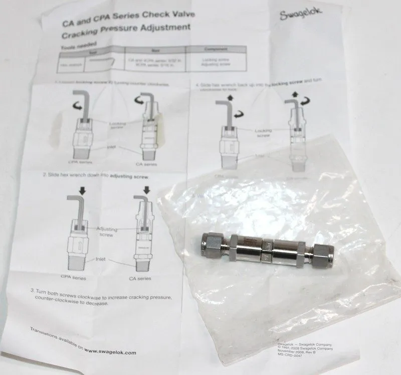 Клапан SWAGELOK SS-4CA-3 M23214 VALVE NSNP