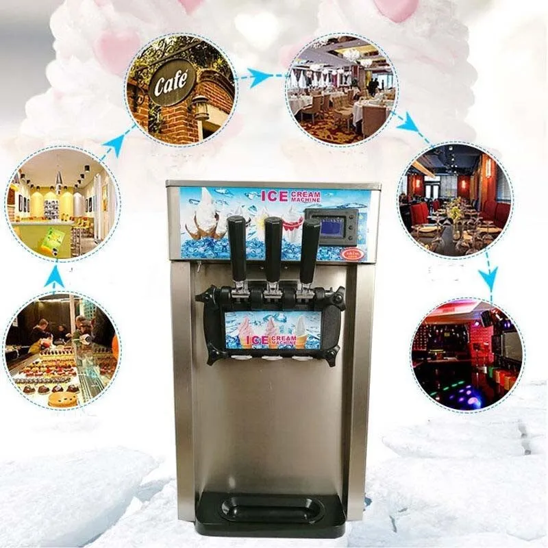 Оборудование для общепита 3 Flavor Soft Ice Cream Machine Commercial Soft Serve  — фото лота 3