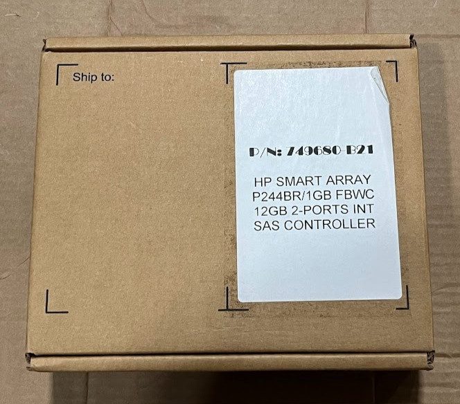Контроллер HPE Smart Array P244br/1GB FBWC SAS Controller 749680-B21 RAID Card — фото лота 1