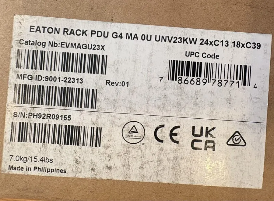 Блок розеток PDU Tripp Lite G4 208V 3 Phase Managed Rack PDU Model EVMAGU23X — фото лота 1