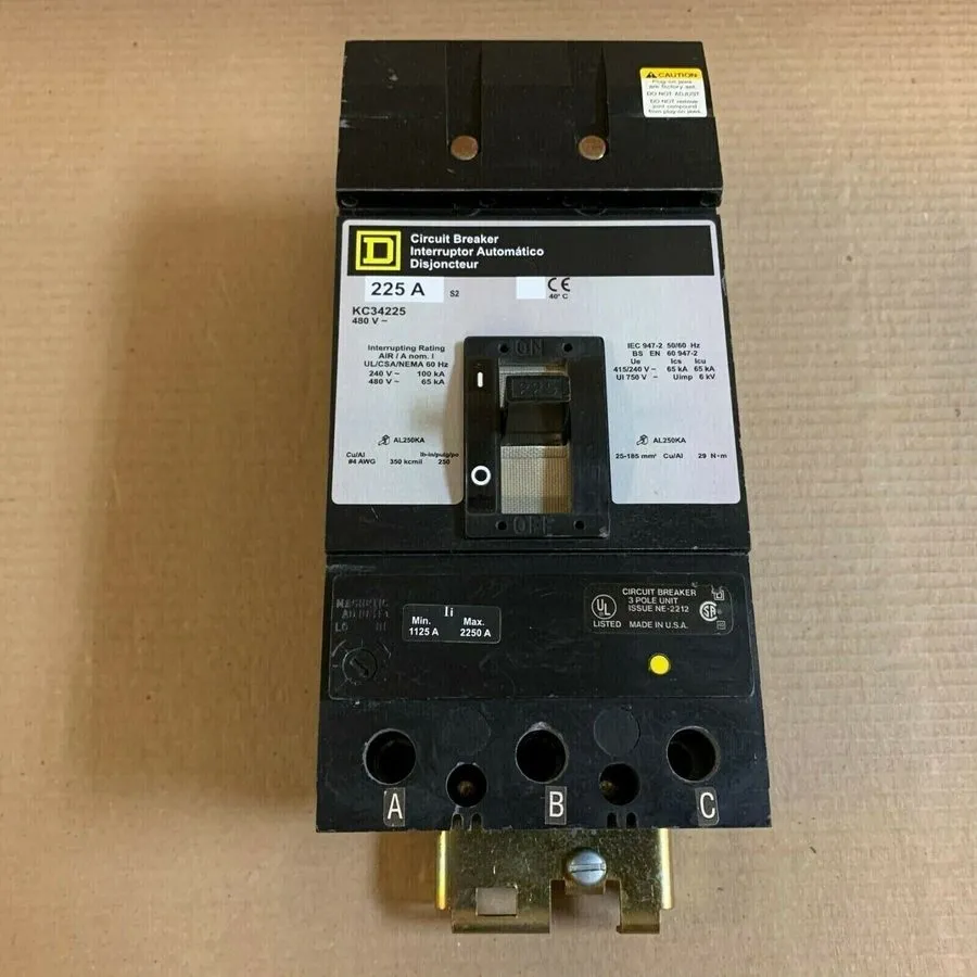 Автоматический выключатель Square D I-Line KC34225 3 Pole 225 Amp 480V Circuit B