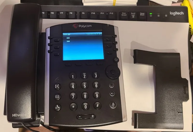 IP-телефон Polycom Desktop Phone VVX410 PoE GIG-E, 2200-46162-025 VVX 410