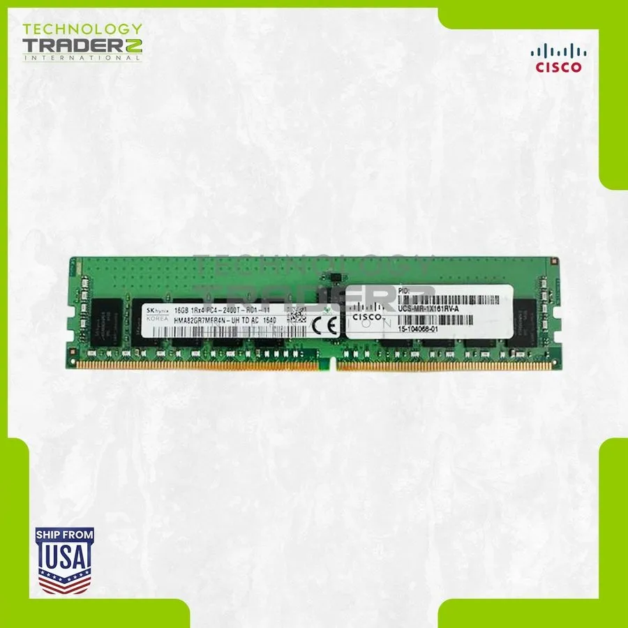 Модуль памяти Cisco 16GB DDR4-2400 PC4-19200 1Rx4 ECC REG UCS-MR-1X161RV-A M393A