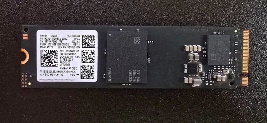 SSD-накопитель Samsung PM9B1 512GB NVMe M.2 SSD PCIe Gen4 x4 MZVL4512HBLU