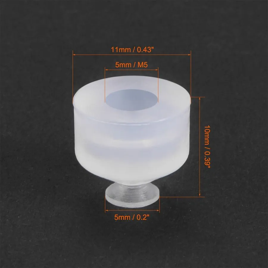 Вакуумная присоска 4 x Clear Soft Silicone Miniature Vacuum Suction Cup 5mmx5mm  — фото лота 1