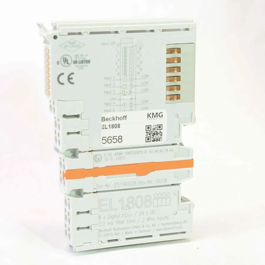 Модуль ввода-вывода EL1808 Beckhoff EtherCAT Digital Input Terminal, 24VDC, 8DI,