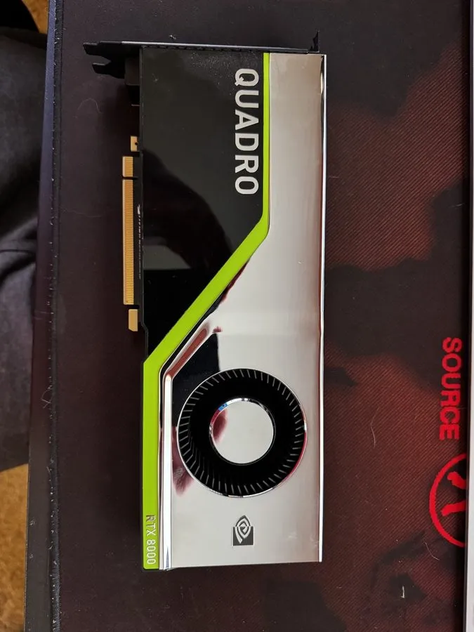 Вентилятор NVIDIA Quadro RTX 8000 48GB GDDR6 Active Blower GPU HPE P11095-001 — фото лота 1