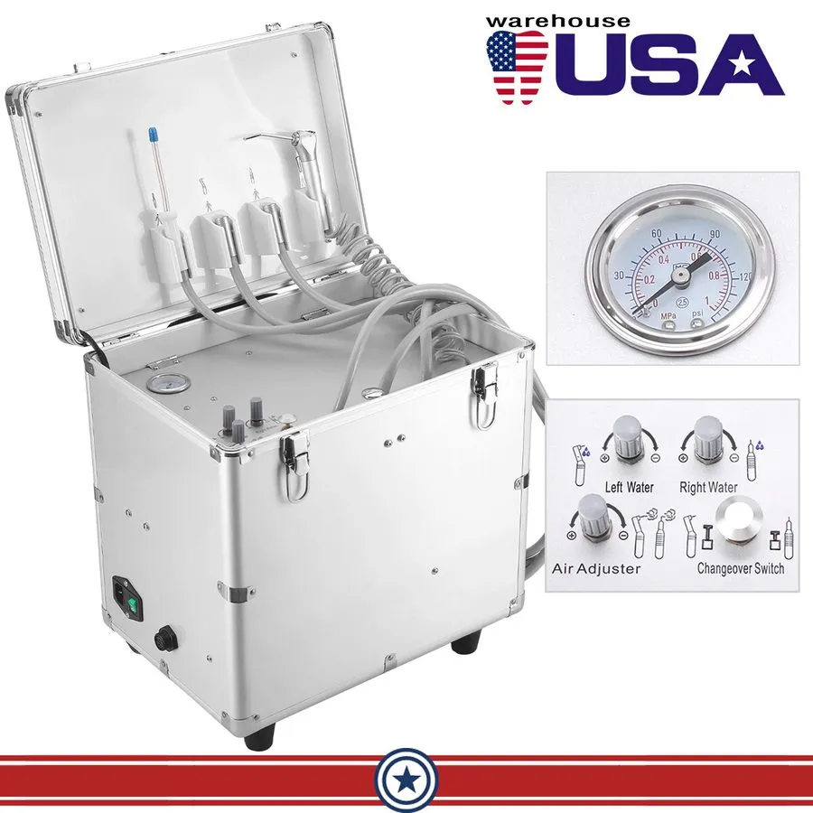 Компрессор Portable Dental Delivery Unit with Air Compressor Suction Syringe 4Ho