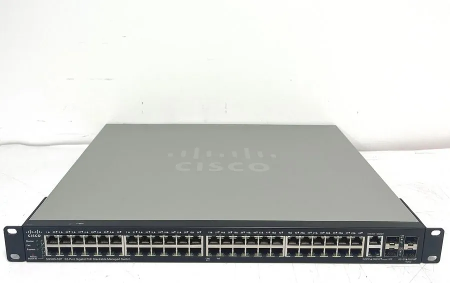 Коммутатор CISCO SG500-52P-K9 V04 52-Port Gigabit PoE Stackable Manage Switch