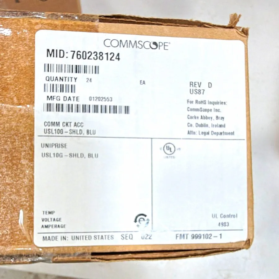 СКС-оборудование CommScope 760238124 Uniprise USL10G-SHLD BLU Cat6 ShieldedRJ-45