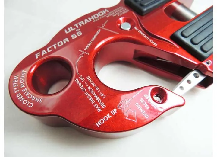 Такелажная скоба Factor 55 Ultrahook Closed SystemWinch Hook Shackle Mount Red 0