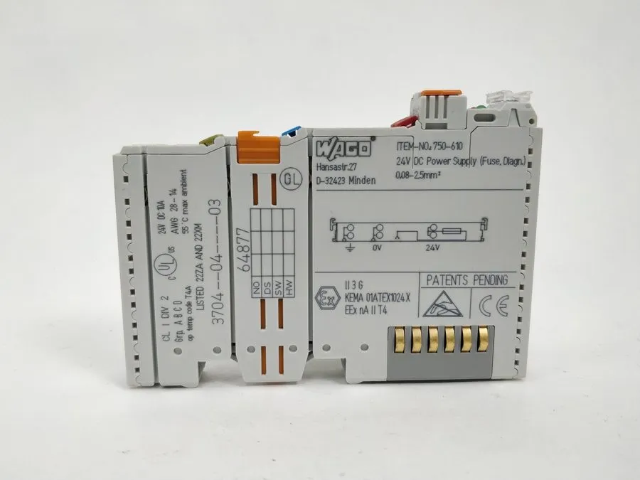 Блок питания Wago 750-610 Supply Module 24 V DC / 230 V AC